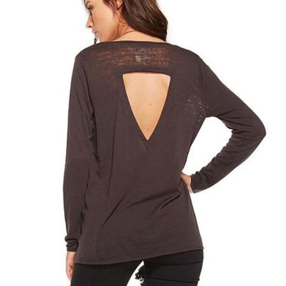 CHASER Open Back Flounce  Top Union Black